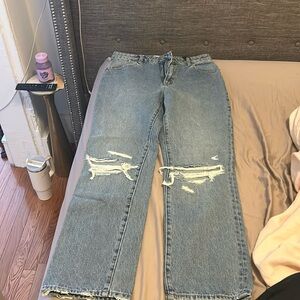Rollas high waisted straight leg jeans